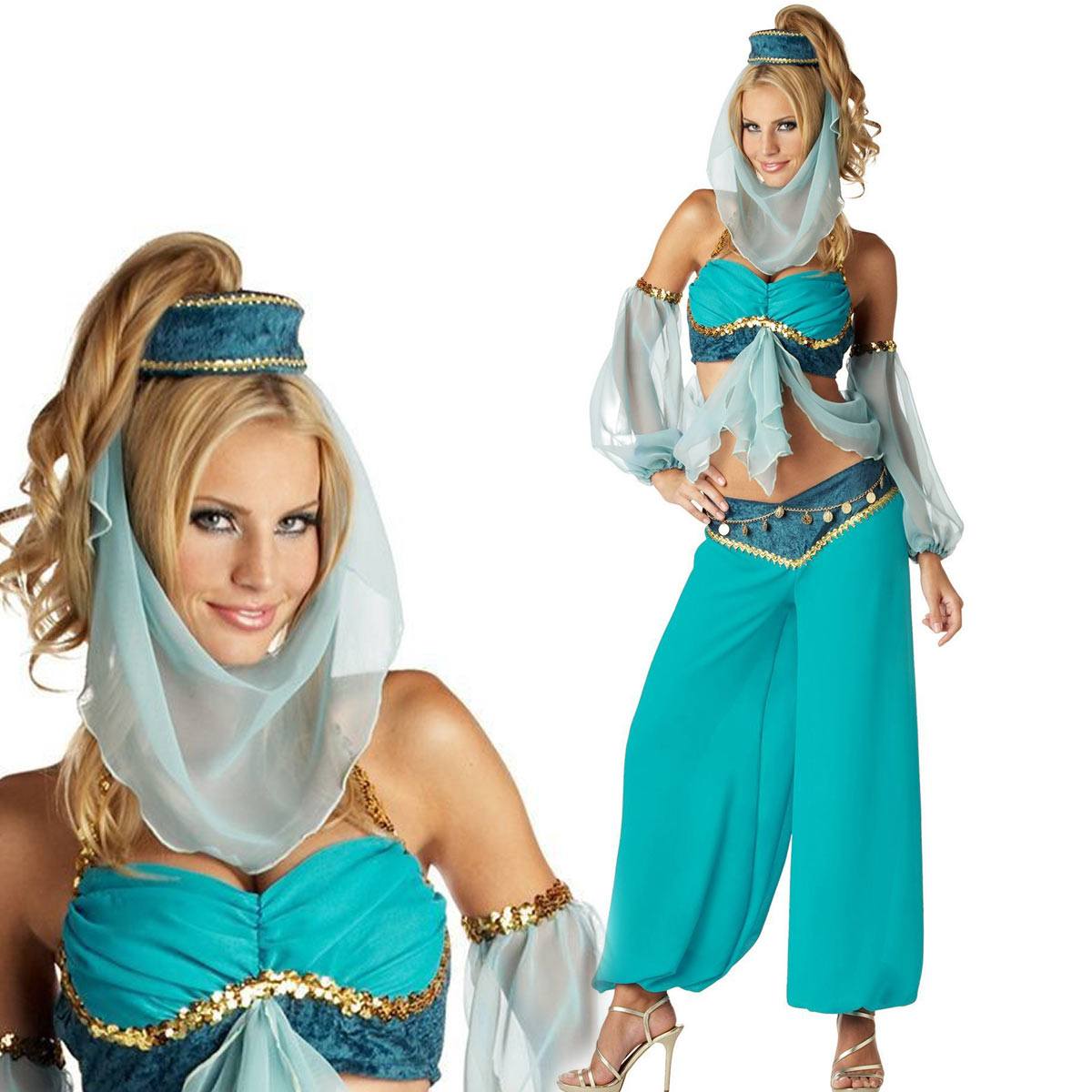 送料無料 アラジン ジャスミン コスプレ コスチューム 衣装 大人 セクシー ドレス Aladdin